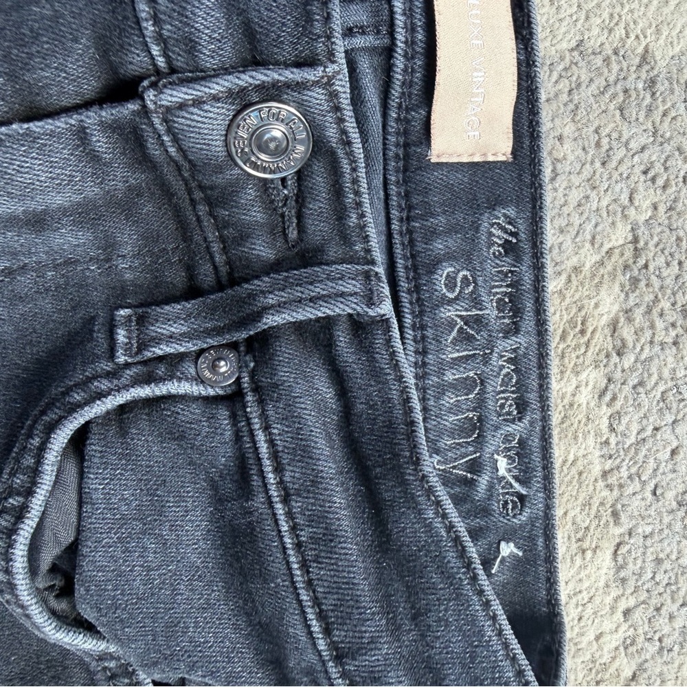 7 for all mankind black jeans stretchy stripe the high waist ankle jeans - Picture 4 of 7